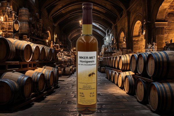 Imker-Met Honigwein mit 15% Granatapfelsaft "Premium"
